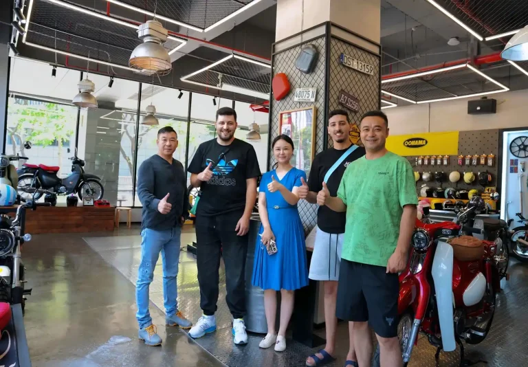 Morocco’s Top Motorcycle Helmet Dealer Visits KAMAX CUB 50cc Motorcycles -KAMAX