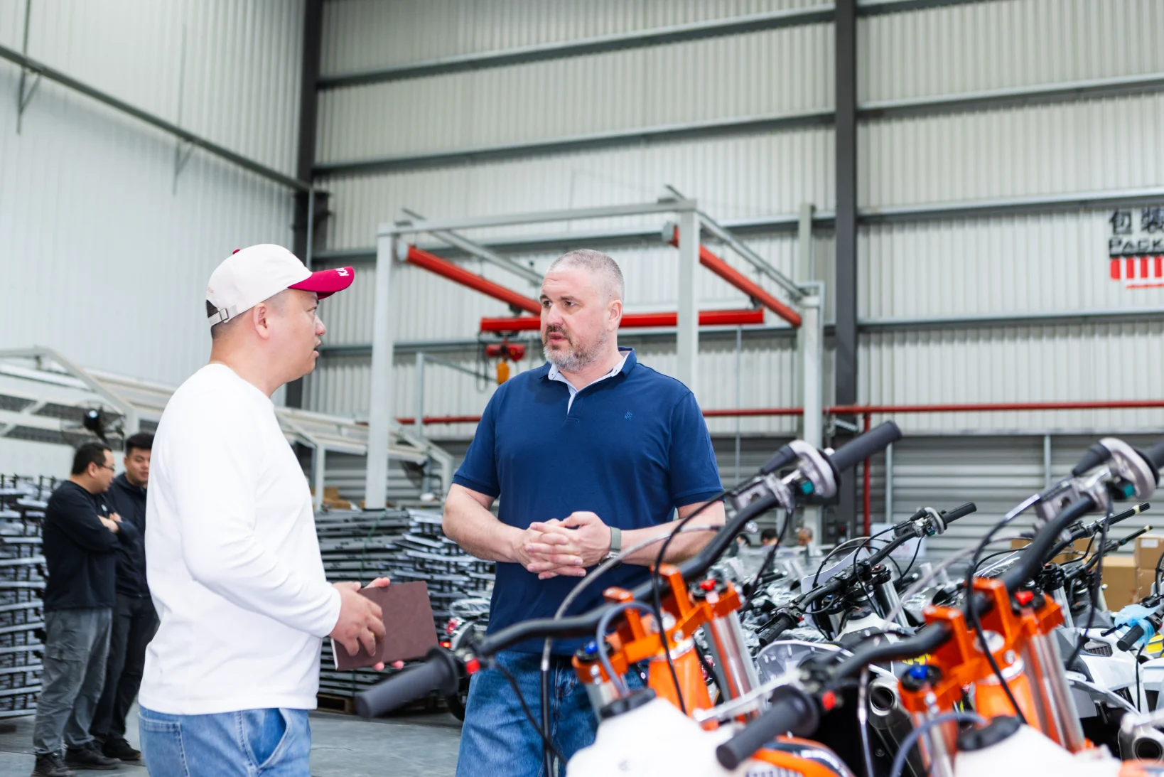 motorcycle supplier red flags discussion with overseas importer and KAMAX staff before deposit