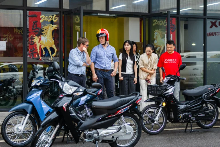 Argentinian Client Visits KAMAX Motorcycle Factory and Test Rides in Rainy Chongqing